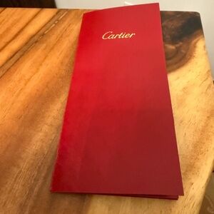 Cartier Red Gift Certificate, Receipt Holder / Envelope